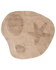 Kinderteppich IRINGAL  Hellbeige ø 120 cm Baumwolle_1155015
