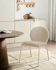 Set mit 2 Stühlen ELLIE Bouclé Hellbeige_1175639
