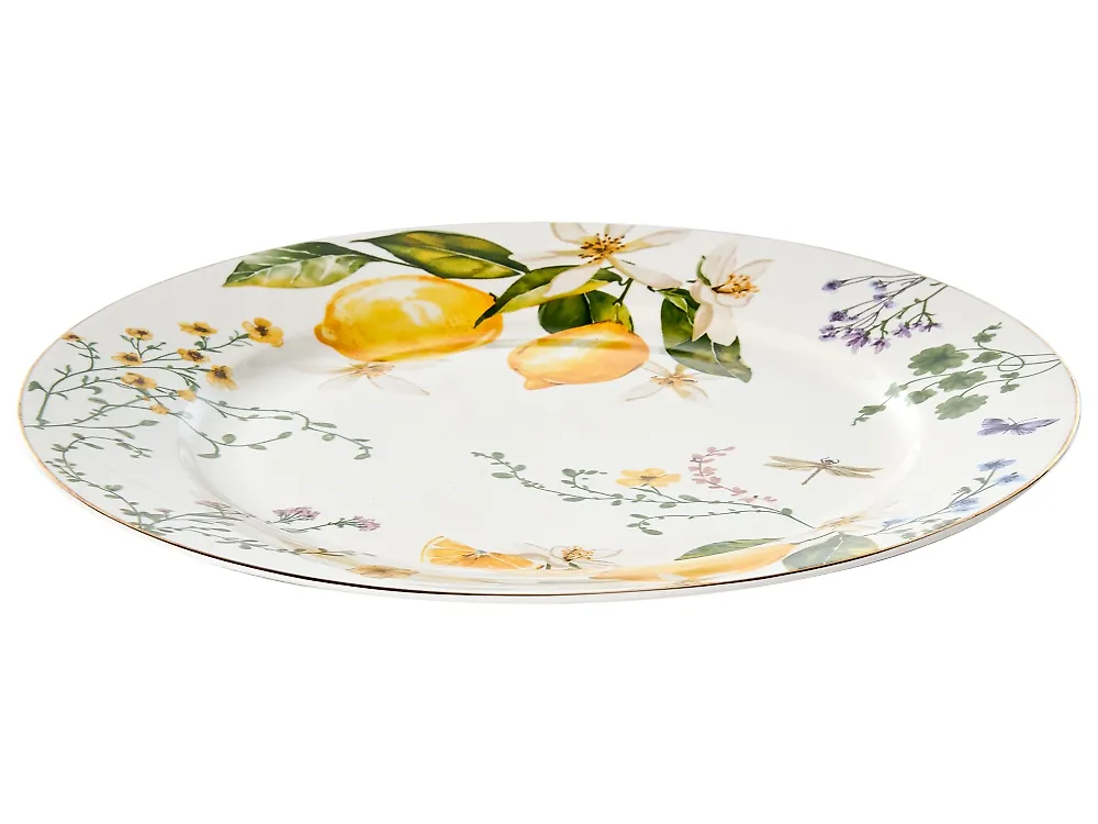 Zastawa stołowa 20-częściowa LEMONGRASS Porcelana Biały/zielony_1191904
