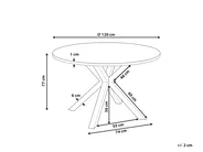 Stół ogrodowy MALETTO 120 cm 120 cm Szkło Srebrny_956911