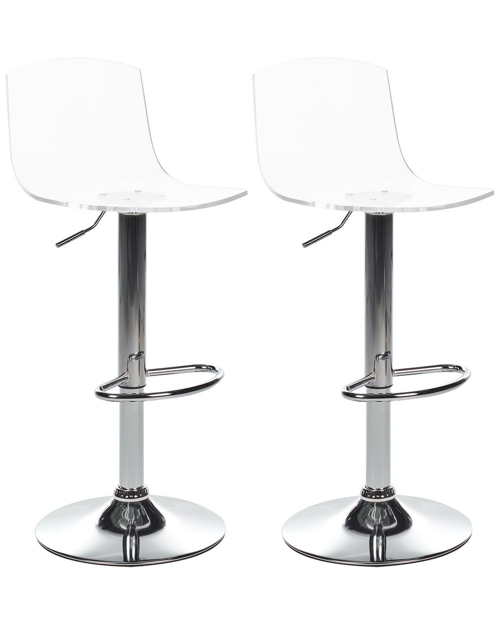 Swivel Stool Swivel Set of 2 Transparent IMOLA Beliani