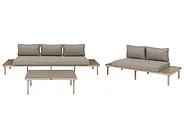 Set da giardino con tavolo 5 posti FIVIZZANO Legno d'acacia Beige_1161044