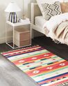 Bavlnený kelímový koberec 80 x 150 cm viacfarebný MARGARA_869742