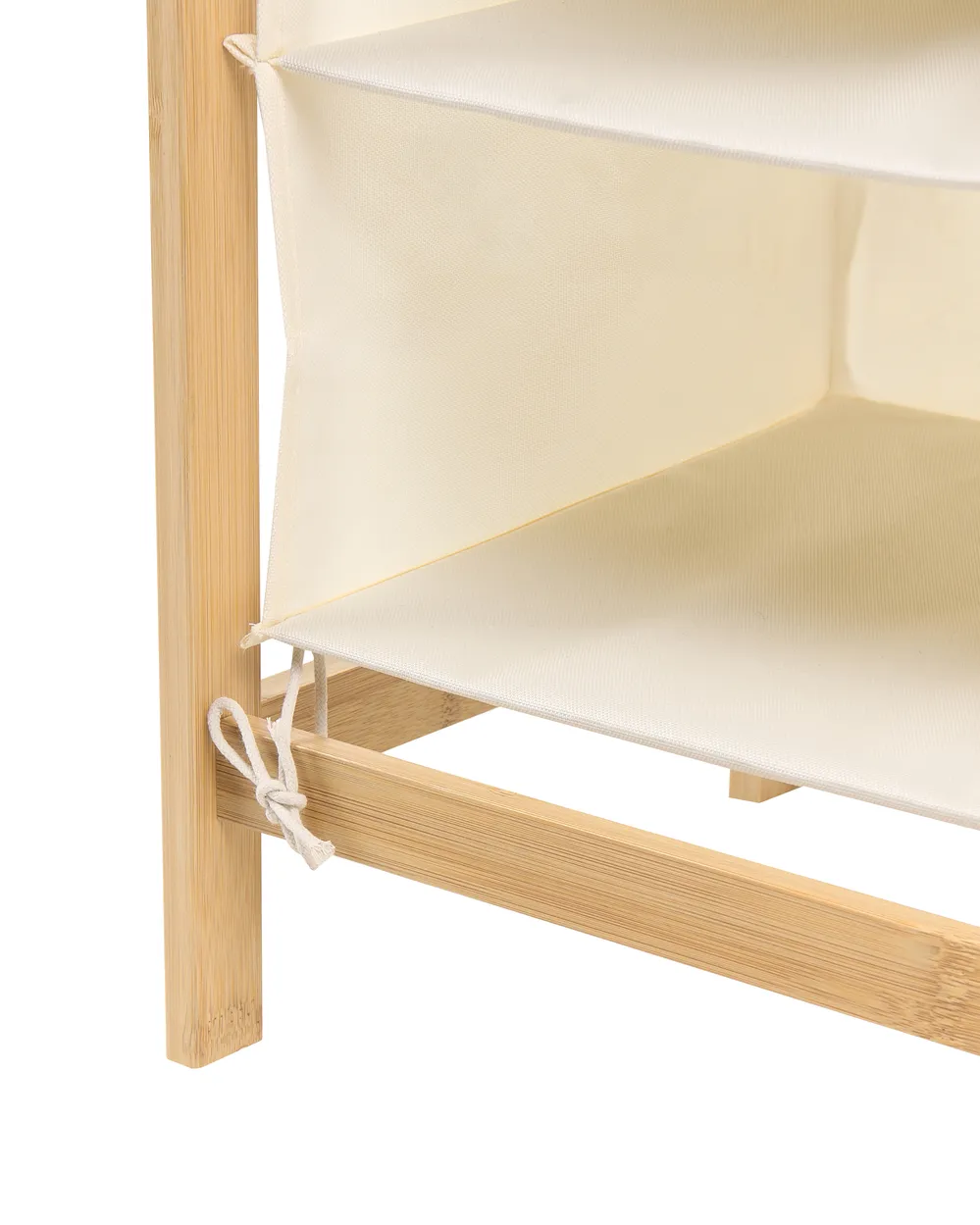 Cesto per la biancheria TOROTAL Bambù Marrone chiaro/Bianco 120 L_1136668