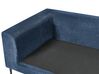 3-Sitzer Ecksofa Samtstoff blau linksseitig FLAM_934576