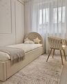 Sametová postel s úložným prostorem 90 x 200 cm béžová ANET_896999