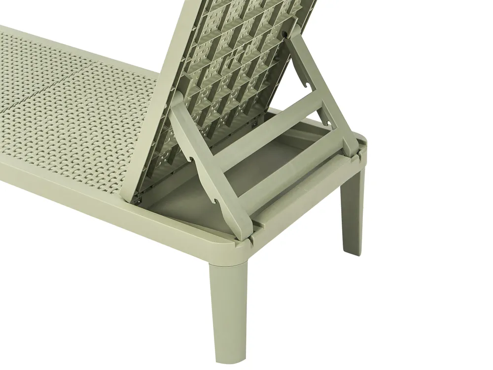Sun Lounger OSSIMO Reclining Synthetic Material Light Green_1032222
