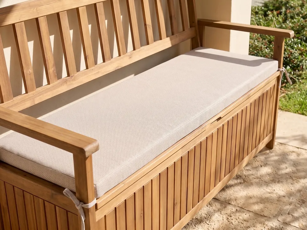 Bench Seat Pad Cushion SOVANA 148 x 45 cm Beige
