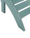 Garden Chair with Footstool Turquoise Blue ADIRONDACK_809586