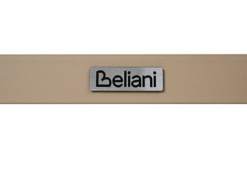 Set salotto da giardino con tavolo e pouf 2 posti NOCI Modulare Metallo Beige_1026745