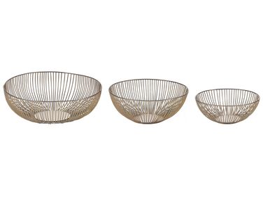 Decoratieve schaal set van 3 goud GARUT