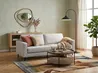 Sofa 3 Seater SAVALEN Fabric Light Grey