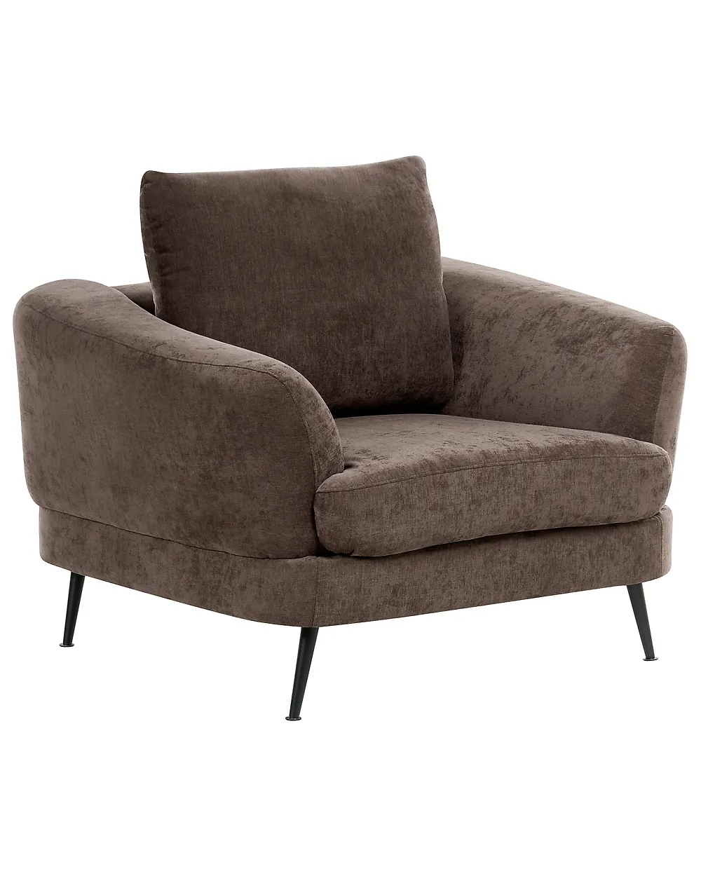 Sessel KJAER Chenillegewebe Dunkelbraun