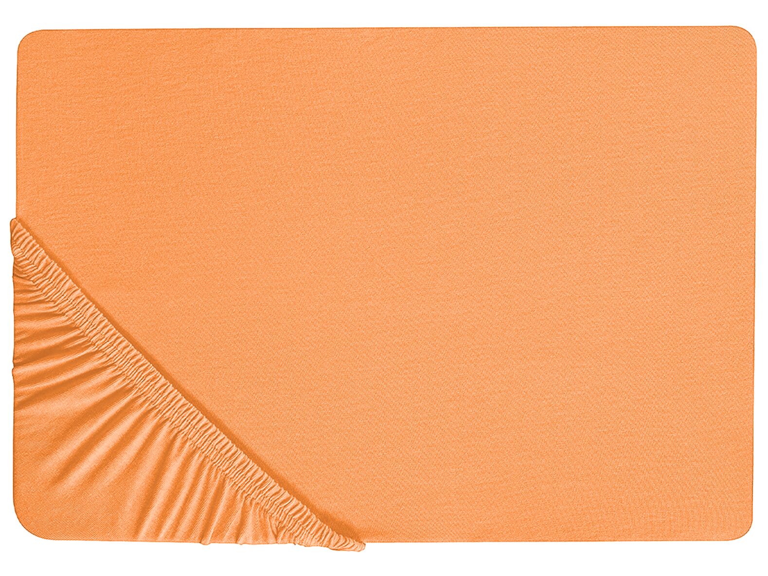 Bavlnená posteľná plachta 200 x 200 cm oranžová JANBU_845933