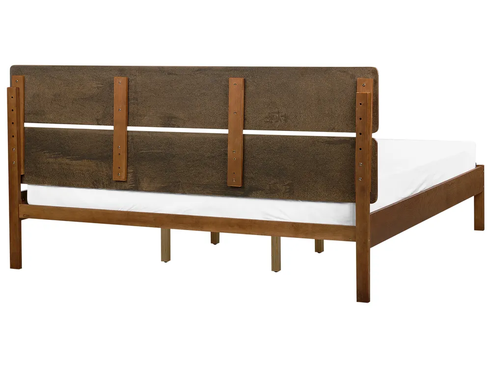 Bed Wood BOISSET 180 x 200 cm (EU Super King) Dark Brown_899830