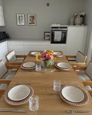 Extending Dining Table DELMAS Light Ash Wood 160/200 cm 90 cm_1012557
