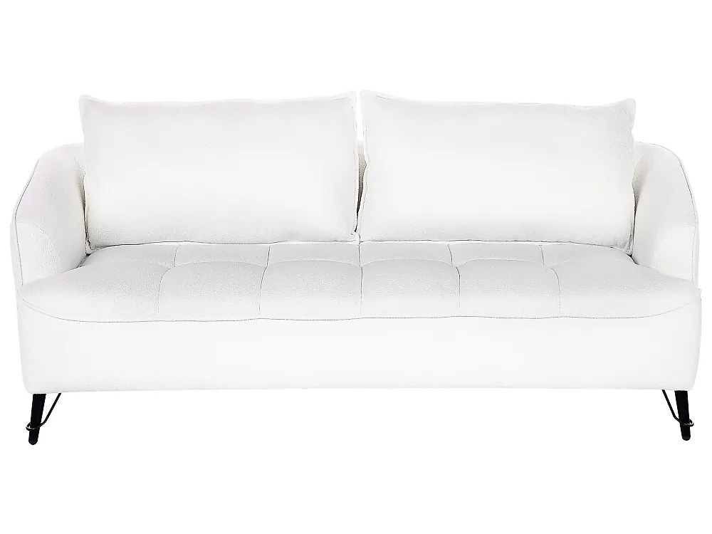 Sofa 3 Seater HOBRO Boucle White_1183985