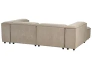 Modular Corner Sofa 2 Seater ARDAL with Ottoman Corduroy Light Brown Right Hand_940678