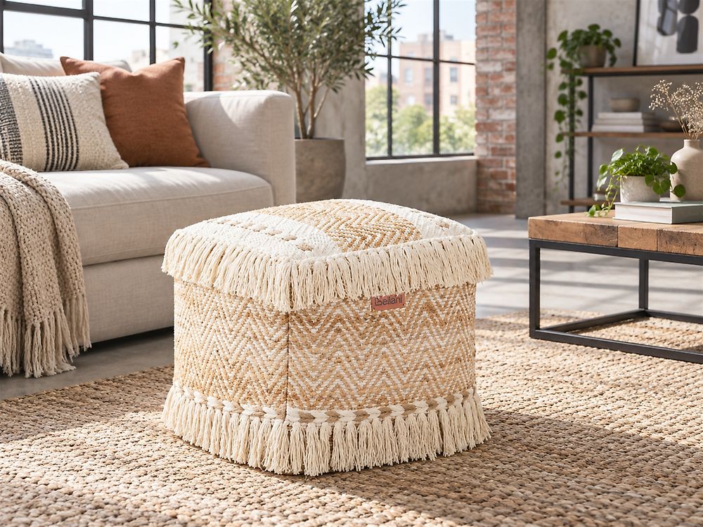 Pouf ALUPOLA Jute Beige
