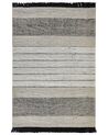 Vlněný koberec 140 x 200 cm béžový/černý YAZLIK_847428