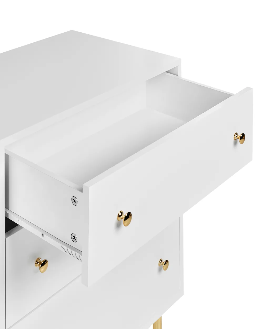 Glass Display Sideboard MILORA 160 cm White_979553