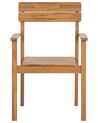 Set of 6 Acacia Wood Garden Chairs FORNELLI_823607