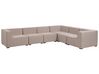 Lounge Set beige 7-Sitzer linksseitig modular AREZZO_778104