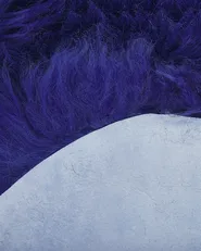Sheepskin Rug ULURU Navy Blue 65 x 110 cm_807708