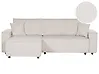 Corner Sofa Bed ABACKA Corduroy Off-White Right Hand