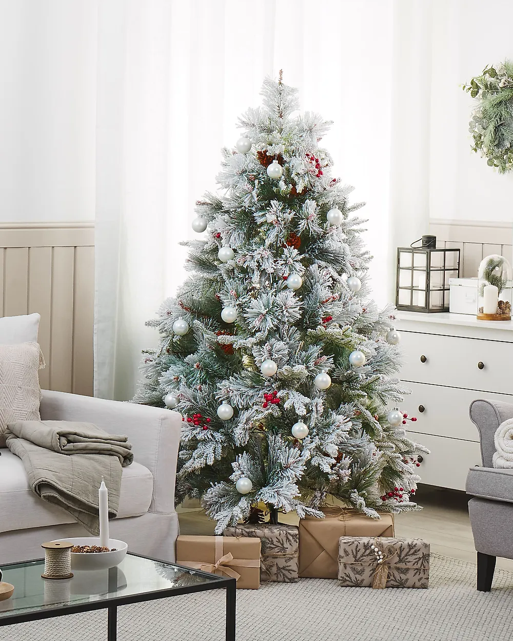 Artificial Snowy Christmas Tree MASALA 180 cm White_1178262