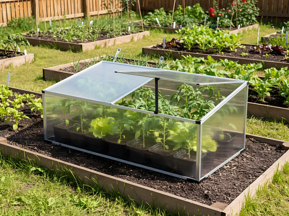 Garden Greenhouse SERIFOS 100 cm 60 cm Silver