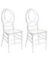 Set of 2 Dining Chairs Transparent MIDWAY_929390