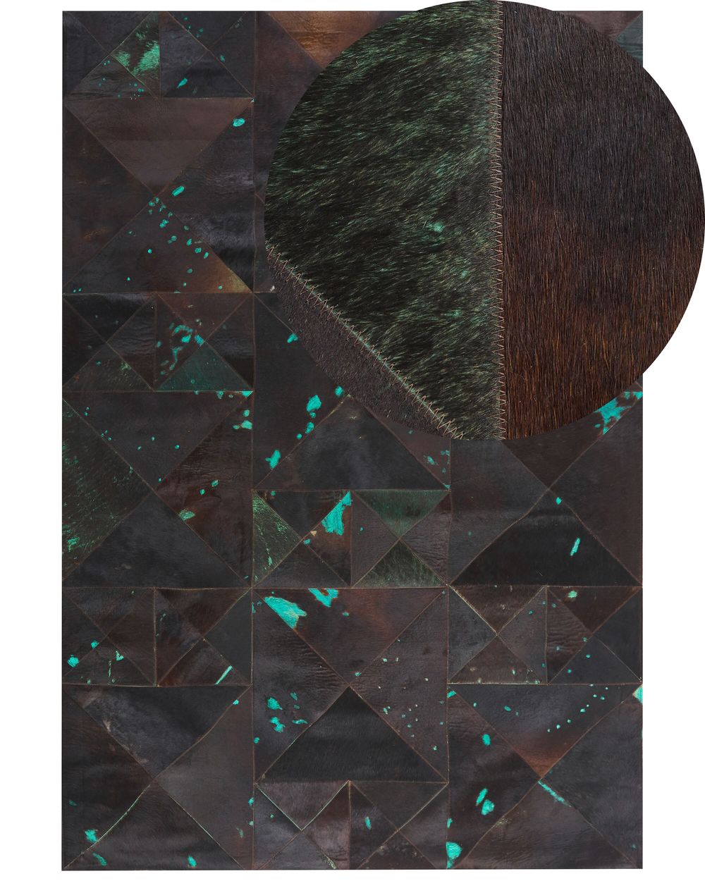 Tapis ATALAN Marron 160 x 230 cm Cuir