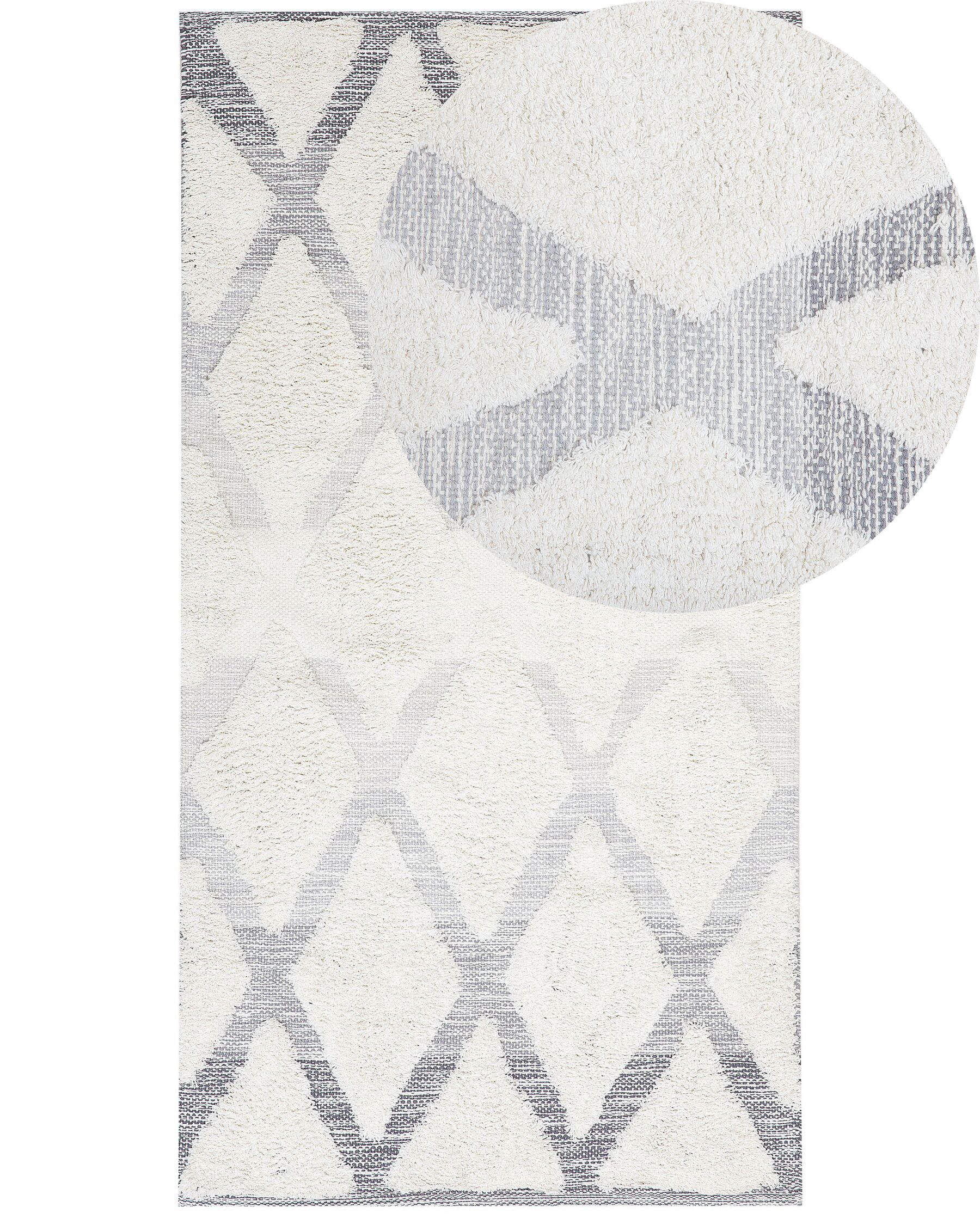 Bavlnený koberec 80 x 150 cm béžová/sivá PENDIK_747656