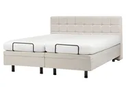 Adjustable Bed Fabric DUKE 160 x 200 cm (EU King Size) Light Beige_973427