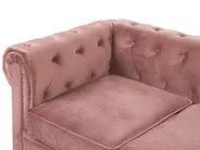 Living Room Set 4 Seater CHESTERFIELD Velvet Pink_778865