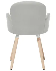 Set of 2 Dining Chairs BROOKVILLE Fabric Light Grey_731284