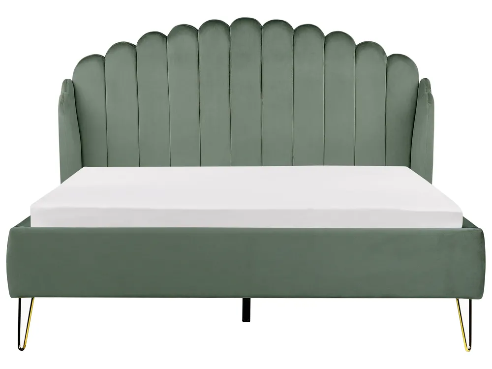 Bed Velvet AMBILLOU 160 x 200 cm (EU King Size) Green_902528