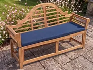 Bench Seat Pad Cushion MARLBORO 151 x 46 cm Blue_1133237