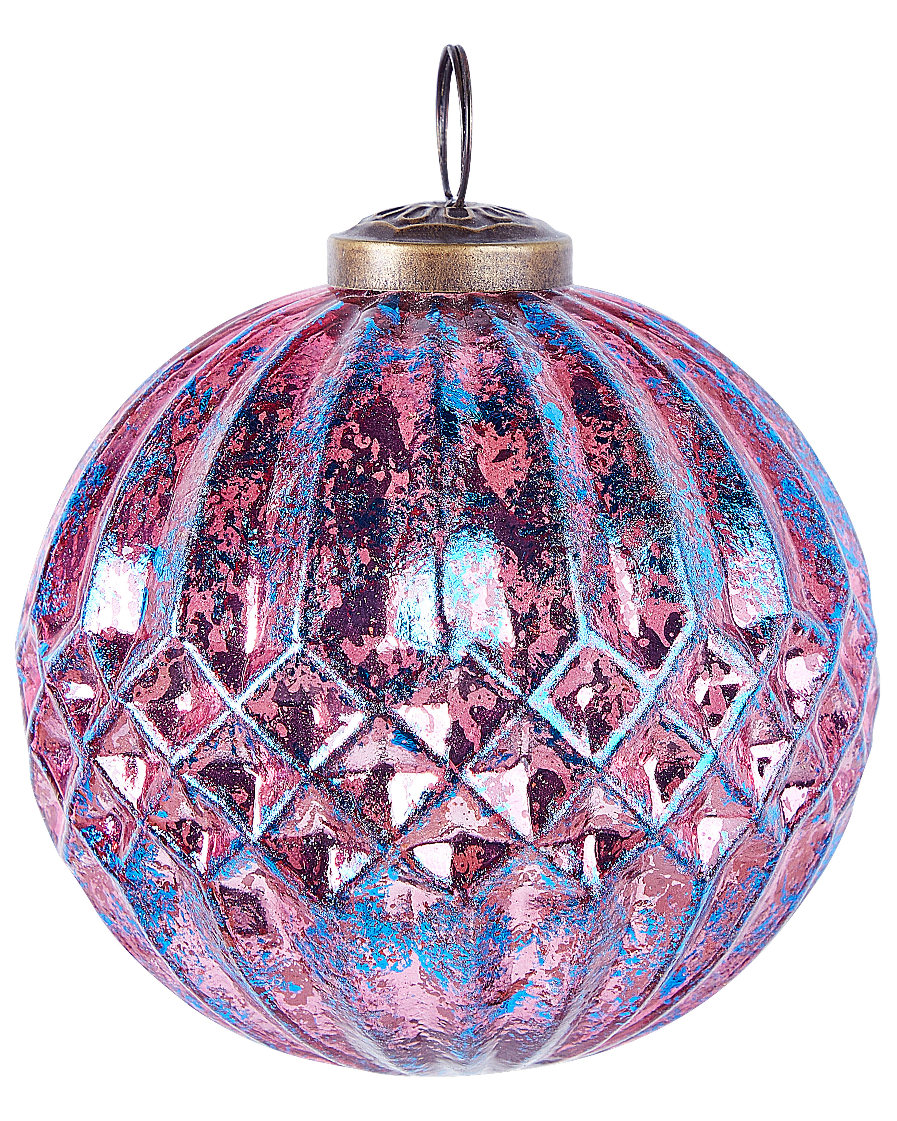 Set di 12 palline di Natale in vetro (D80 mm) Velluto chic Rosso - Addobbi albero di Natale