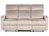 Conjunto de sofás 6 lugares eletricamente reclináveis em veludo creme VERDAL_921682