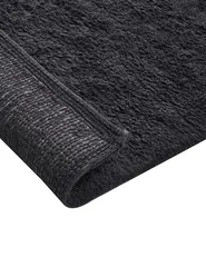 Bath Mat GOELA Black 60 x 90 cm Cotton_1025866