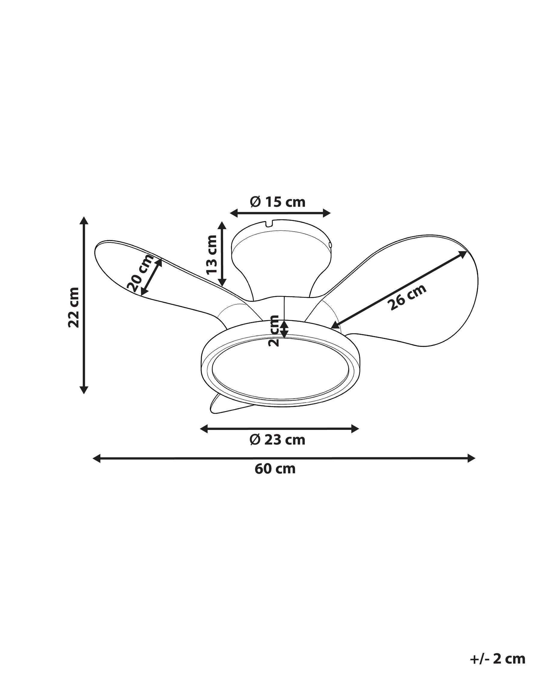 Ceiling Fan with Light PUNTI with Remote LED White_1032122