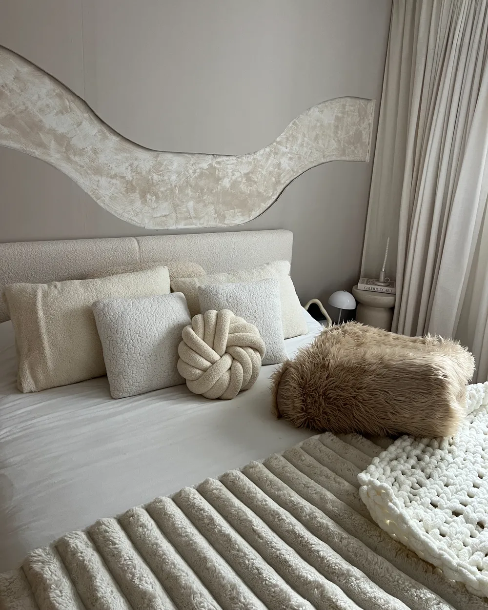 Bedspread DELICE 200 x 220 cm Light Brown_1056818
