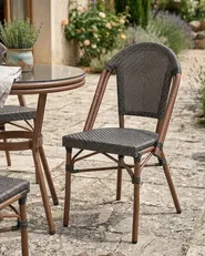 Set of 4 Garden Chairs RIFREDDO PE Rattan Grey_1062340