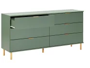 Komoda 6 szuflad WALPOLE Zielony_1060889