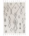 Cotton Area Rug 160 x 230 cm Black and White KEBIR_830881