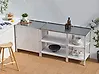 Conjunto de 3 muebles de cocina exterior VILAMA Blanco Metal