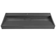 Lavabo sospeso QUENKO 120 x 46 cm Composito minerale Nero_981361