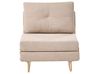 Single Sofa Bed JERSLEV Fabric Light Brown